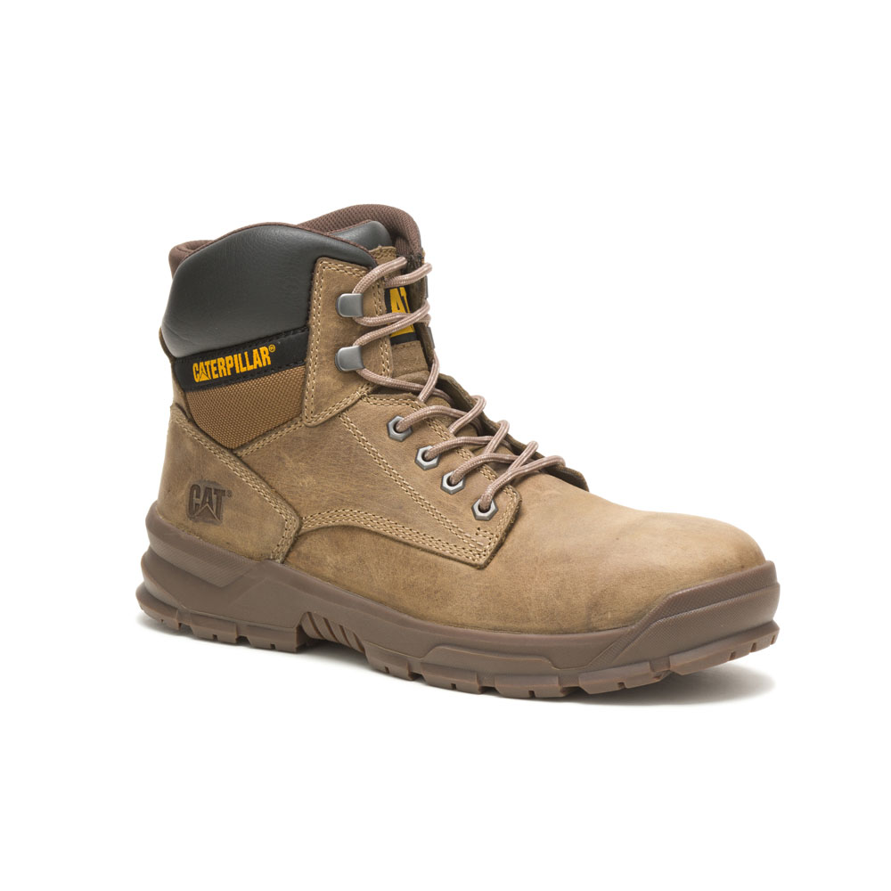 Caterpillar Mobilize Alloy Toe - Mens Ankle Boots - Khaki - NZ (863DJMLFA)